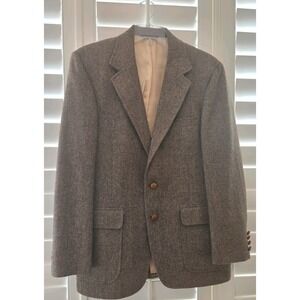 Vintage Ivey League 100% Wool Tweed Sport Coat Academia Mens Blazer, Mid century